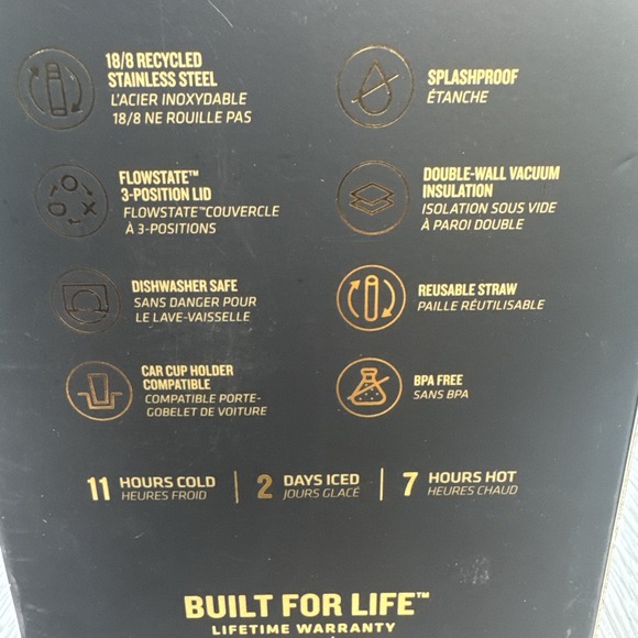 Stanley Quencher H2.0 FlowState 40oz Tumbler Deco Black Gloss Gold Handle - Picture 6 of 12